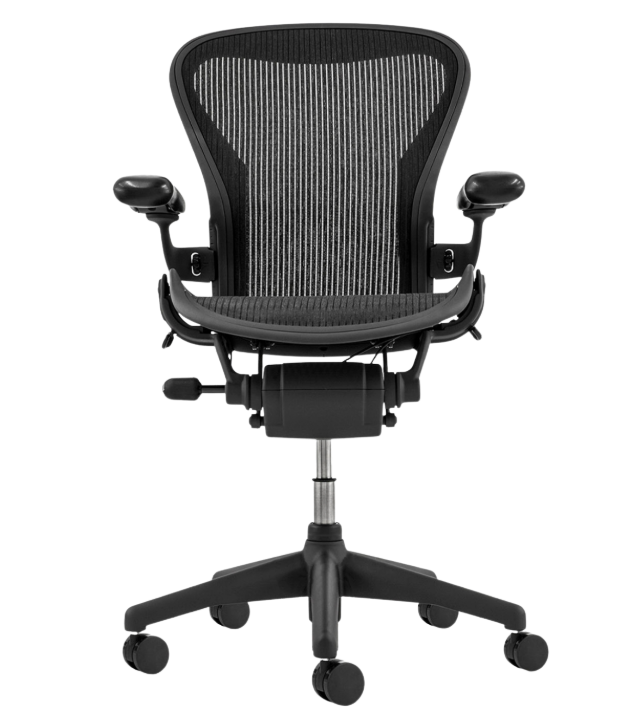 herman miller aeron refurbished stol chair medium b start